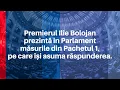 Download Lagu Premierul Ilie Bolojan prezintă in Parlament măsurile din Pachetul 1, pe care își asuma răspunderea.