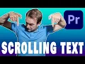 How to create HORIZONTAL SCROLLING TEXT - PREMIERE PRO Tutorial 2022