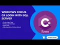 How to create Windows Form Login Page with SQL Server in Visual Studio Using C