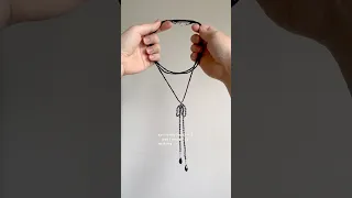 ساخت گردنبند پاپیونی از جنس هماتیت نقره استرلینگ و ابریشم عروسک جواهرسازی 