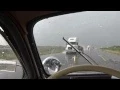 1947 Ford Old Henry drives I-80 in a downpour with Rain-X