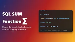 SQL SUM Function Tutorial Calculate Totals Aggregate Data