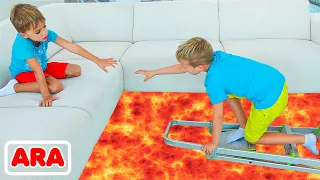 فلاد ونيكي والأرض عبارة عن حمم بركانية والمزيد من مقاطع فيديو الأطفال بالرسوم المتحركة 