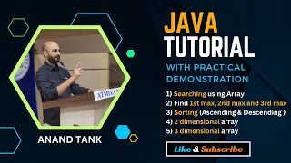 Java Tutorial OOP Basics Array with practical - Part 2 Anand Tank