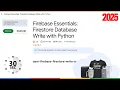 Firebase Essentials Firestore Database Write with Python