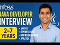 Infosys Java Developer Interview 2 7 Years Spring Boot Microservices JPA SQL Java 8