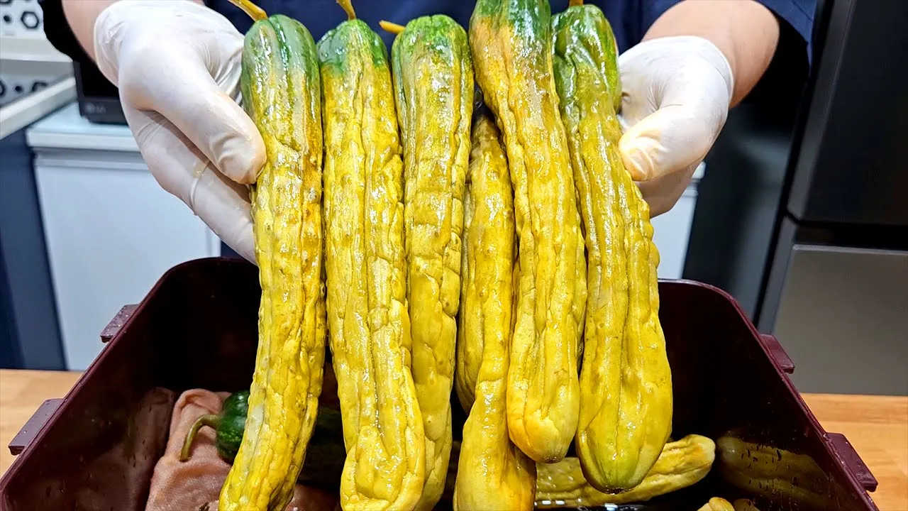 물 없이 담그는 오이지