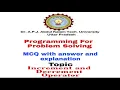 SESSION 14-MULTIPLE CHOICE QUESTION ON PREPROCESSOR WITH ANSWER AND EXPLANATION