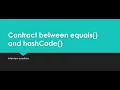 equals and hashCode methods Java interview questions