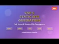 Top 5 Static Site Generators for Modern Web Development 2025