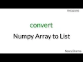 Numpy Array to List Neeraj Sharma