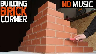 BRICKLAYING Building A Brick Corner NO MUSIC 