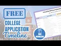 FREE College Application Timeline Month-by-Month College Planning Guide