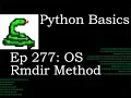Python Basics Os Rmdir