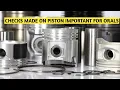 MOTOR ORAL WATCH FULL CHECKS MADE ON PISTON PISTON RING CLEARANCE CROWN WEAR PRESSURE TEST