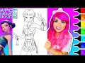 Coloring Zoey from K-Pop Demon Hunters Ohuhu Art Markers