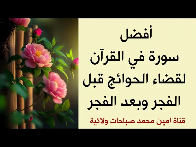 أفضل سورة لقضاء الحوائج قبل الفجر وبعد الفجر .. راقب البشارة ستأتيك بسرعة