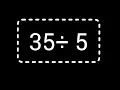 35 divided by 5 Long Division How to Solve