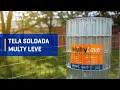Tela Galvanizada Multy Leve - fio 1,65mm - malha 5x10cm - Rolo 25m Vídeo do produto - Tela Galvanizada Multy Leve - fio 1,65mm - malha 5x10cm - Rolo 25m