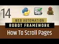 Part 14 - Scrolling Page using JavaScript executor in Robot Framework Selenium with Python