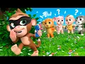 Download Lagu Three Kittens Meet a Silly Monkey | Newborn Baby Songs \u0026 Nursery Rhymes