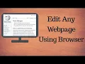 How to Edit a Web Text in Your Browser Tutorial