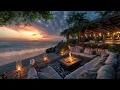 Lagu 🔥🌅 Seaside Sunset Fireplace Lounge | Gentle Ocean Waves \u0026 Cozy Evening Ambience for Deep Relaxation