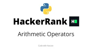 Arithmetic Operators HackerRrank Solution