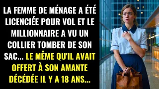 UN MILLIONNAIRE VOIT DANS LE SAC DE LA FEMME DE MÉNAGE LE COLLIER OFFERT À SA BIEN-AIMÉE DÉFUNTE...