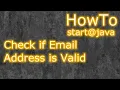 Java Check if Email Address is Valid or not