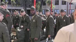 After Boot Camp - Students Arrive For Marine Combat Training