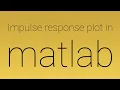 Impulse response plot in matlab