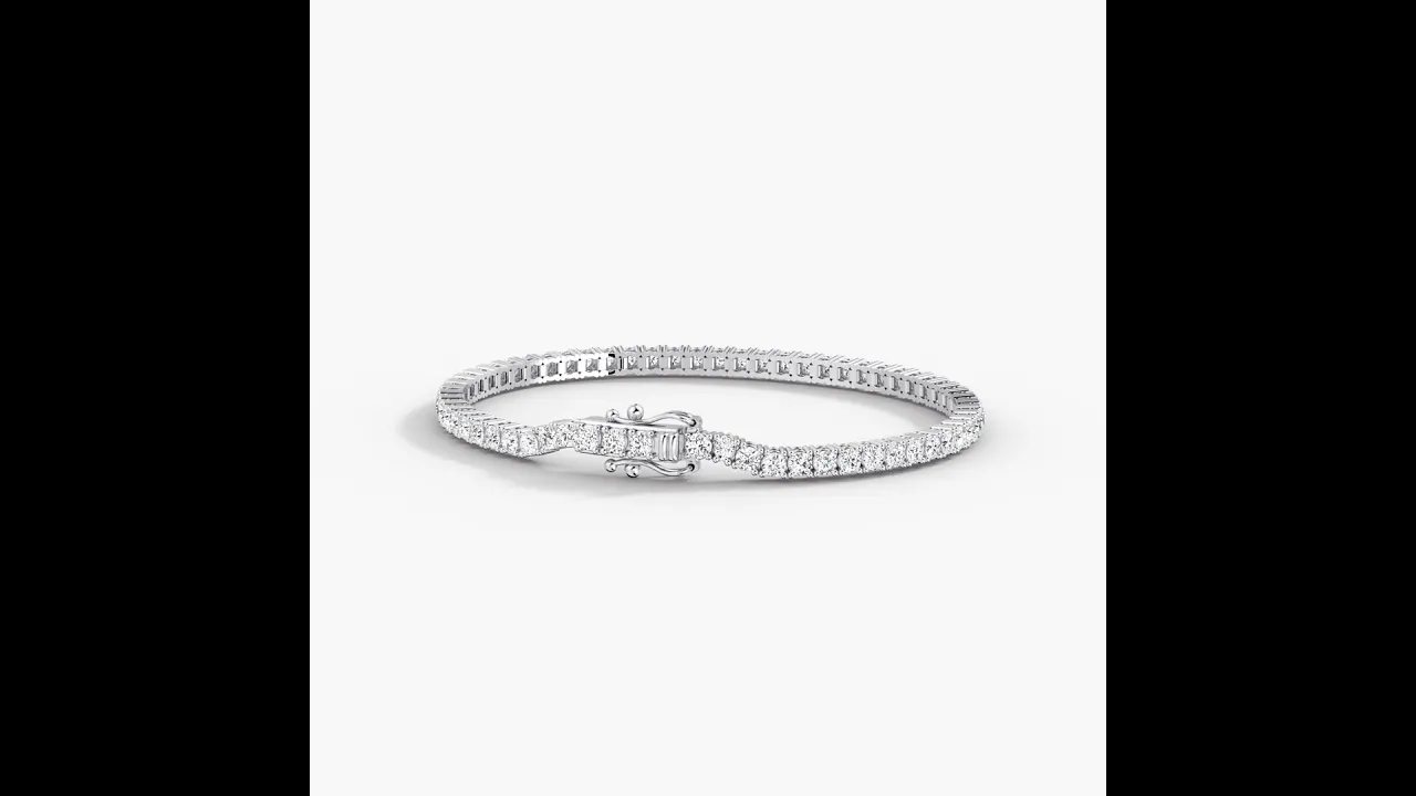 3.2 CTW Lab-Grown Diamond Tennis Bracelet in 14K Gold/Platinum – Classic & Timeless