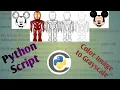 Converting a color Image to Grayscale Black White Image using Python Script Sketchify