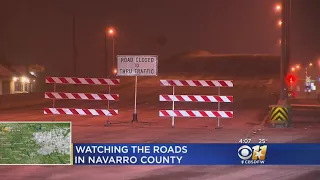 Icy Roads Causing Gridlock Crashes In Navarro County