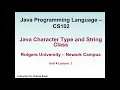 Java Character Type and String Class Java Program to Compare two String using CompareTo method