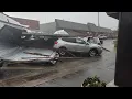 Storm damage in downtown Clanton Alabama