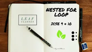 Nested For Loop Lecture 1 ICSE Class 9 10 Anjali Ma am