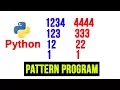 Python Pattern Programs - Printing Numbers in Right Triangle Shape