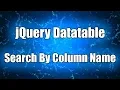 Datatable - Search By Column
