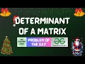GFG POTD Determinant of a Matrix GeeksForGeeks Problem of the Day GFG Solutions 25-12-2023