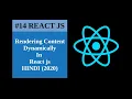 Rendering Content Dynamically in Reactjs in Hindi Easy 2020