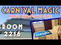 ROOM TOUR Carnival Magic Interior portholes Stateroom 2216
