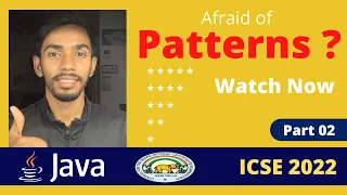 Patterns in Java How to print Patterns in Java ICSE COMPUTER Class X 2022 by Prateik Sharma