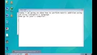 Matrix Addition using 2D array C programming