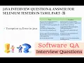 Error vs Exception java Difference between Exception and Error in java Tamil QE Tech
