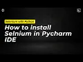How to install Selenium in Pycharm
