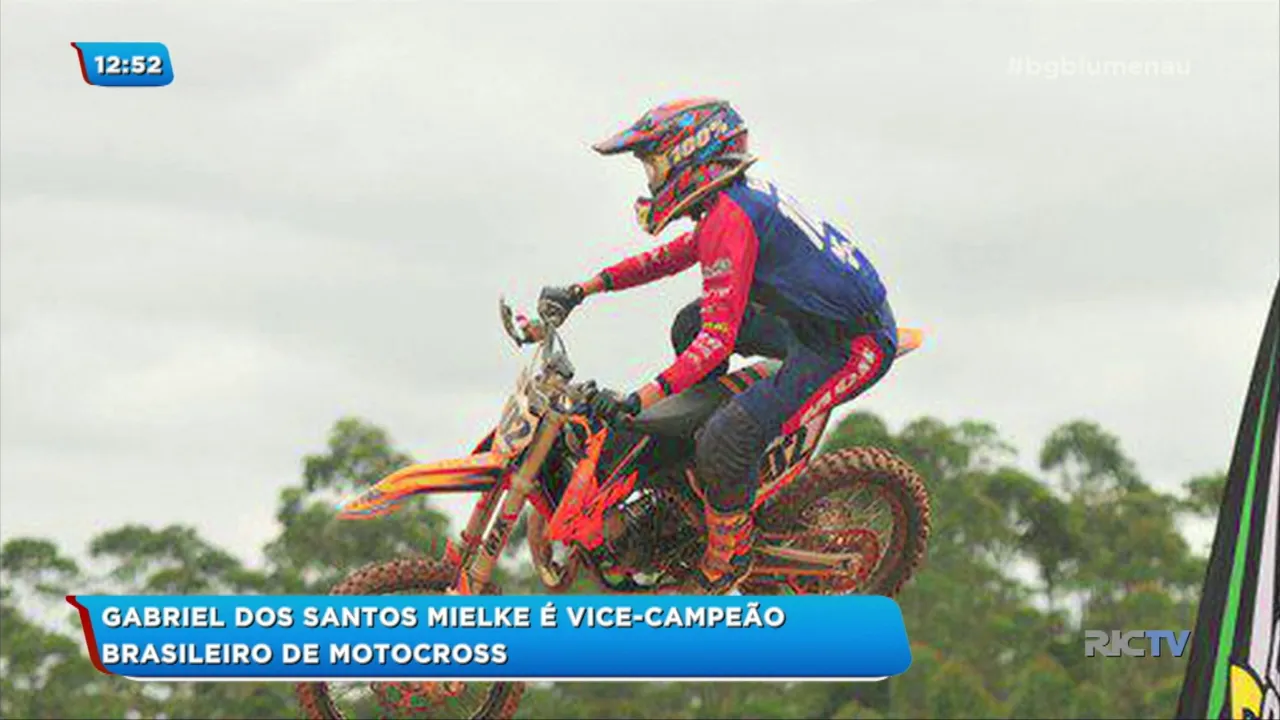 Gabriel dos Santos Mielke é vice campeão brasileiro de motocross