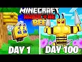 Download Lagu I Survived 100 DAYS as a BEE in HARDCORE Minecraft!