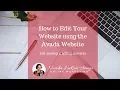 How to Edit Your Website using the Avada Theme